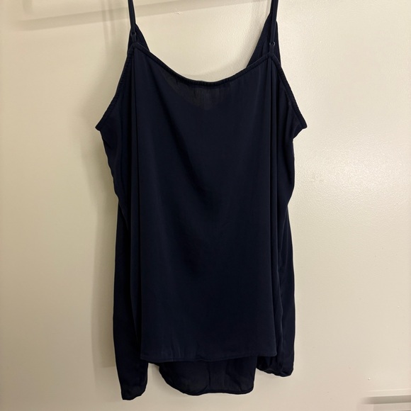 Quince Navy Washable Silk V-neck Cami - Picture 5 of 5